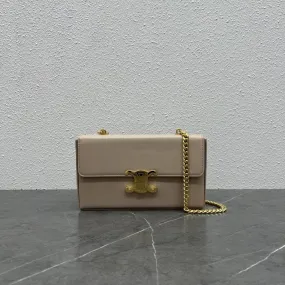 CE Chain Box Triomphe Bag Beige For Women 9in/22cm 